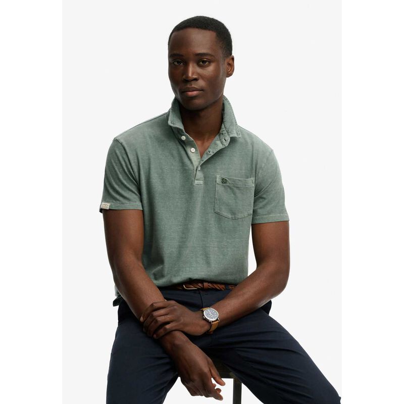 Superdry Classic Cotton Linen Polo image number 2